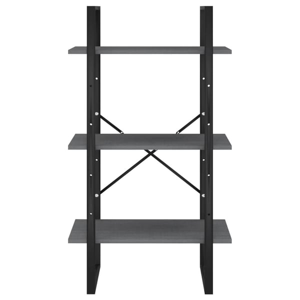 vidaXL opbevaringsreol 60x30x105 cm massivt fyrretræ grå