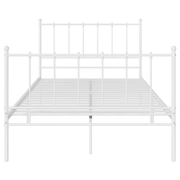 vidaXL Sengeramme hvit metall 120x200 cm