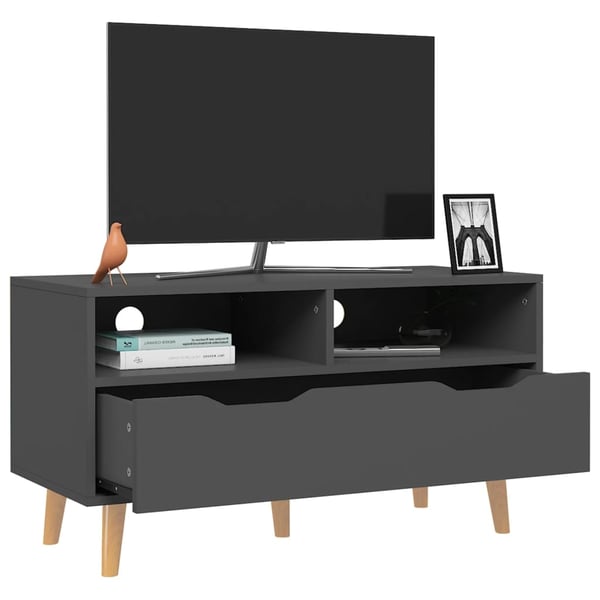 vidaXL TV-benk grå 90x40x48,5 cm sponplate