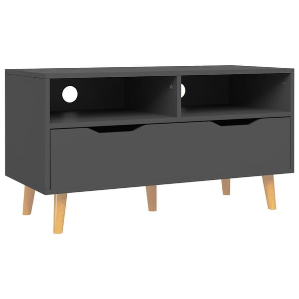 vidaXL TV-benk grå 90x40x48,5 cm sponplate