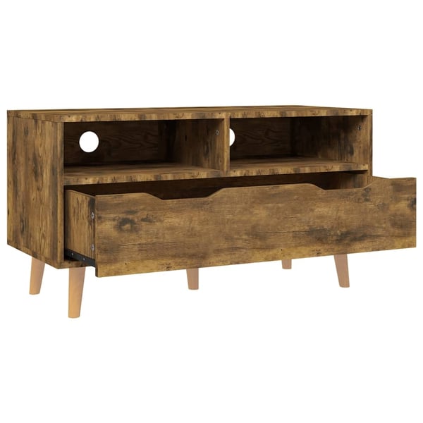 vidaXL TV-benk røkt eik 90x40x48,5 cm konstruert tre