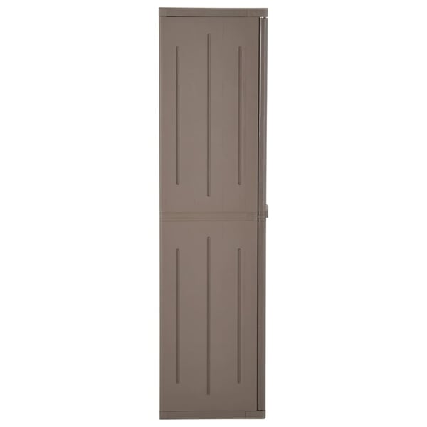 vidaXL opbevaringsskab til haven 65x45x172 cm PP trælook brun