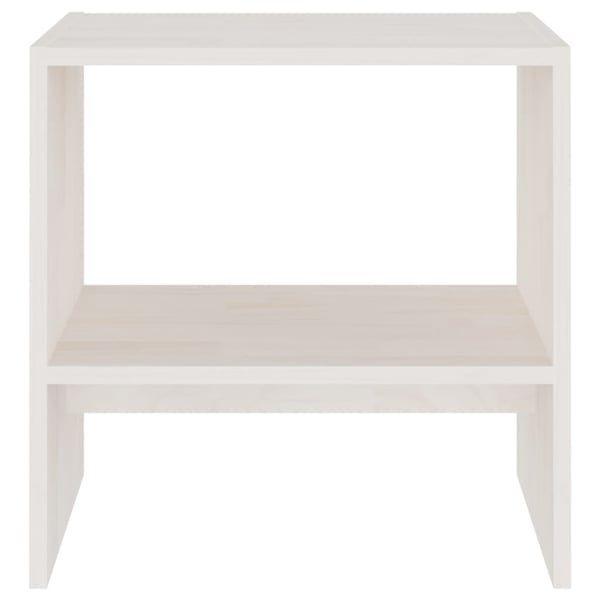 vidaXL Nattbord hvit 40x30,5x40 cm heltre furu