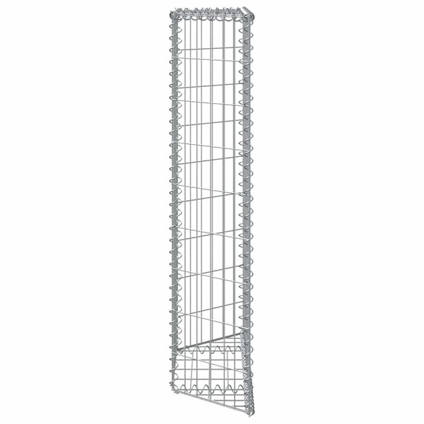 vidaXL Gabion høybed trapesform galvanisert stål 80x20x100 cm