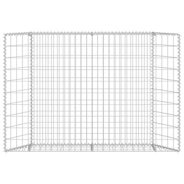 vidaXL Gabion høybed trapesform galvanisert stål 150x20x100 cm