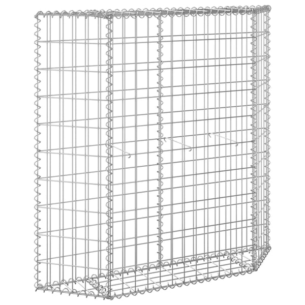 vidaXL Gabion høybed trapesform galvanisert stål 100x20x100 cm