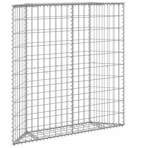 vidaXL Gabion høybed trapesform galvanisert stål 100x20x100 cm