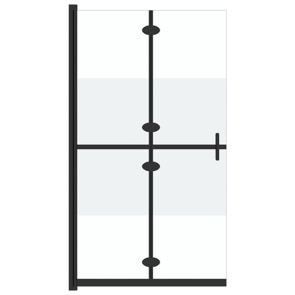 vidaXL Sammenleggbar dusjvegg med halvfrostet ESG-glass 120x190 cm