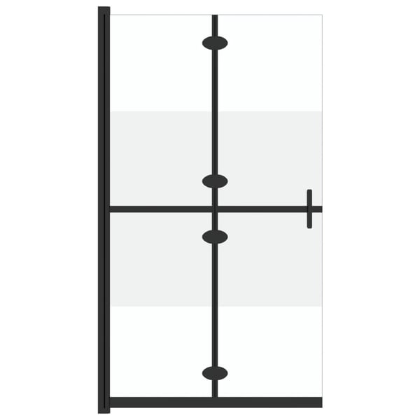 vidaXL Sammenleggbar dusjvegg med halvfrostet ESG-glass 110x190 cm