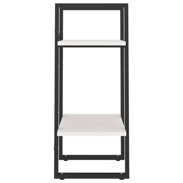 vidaXL Bokhylla 2 hyllplan vit 40x30x70 cm massiv furu