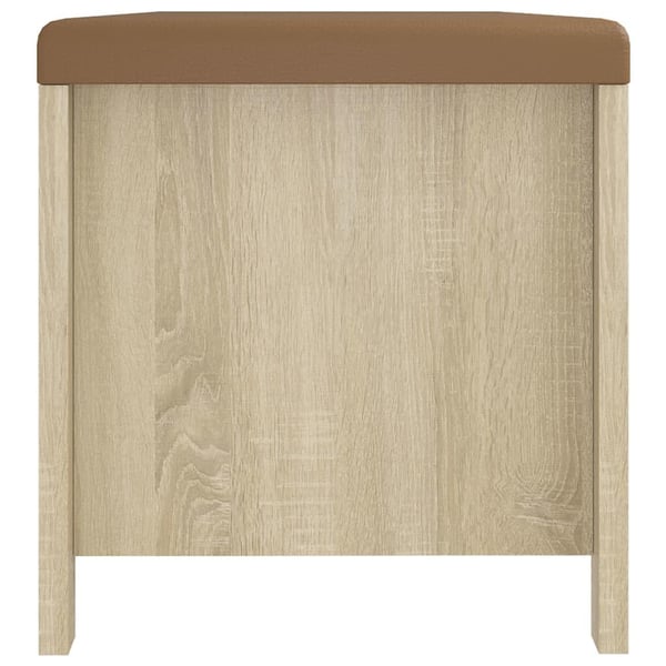 vidaXL Putekasse med pute sonoma eik 105x40x45 cm konstruert tre