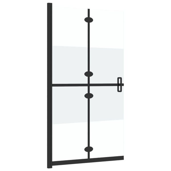 vidaXL Sammenleggbar dusjvegg med halvfrostet ESG-glass 80x190 cm