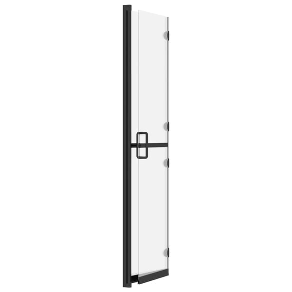vidaXL foldbar brusevæg 100x190 cm matteret sikkerhedsglas