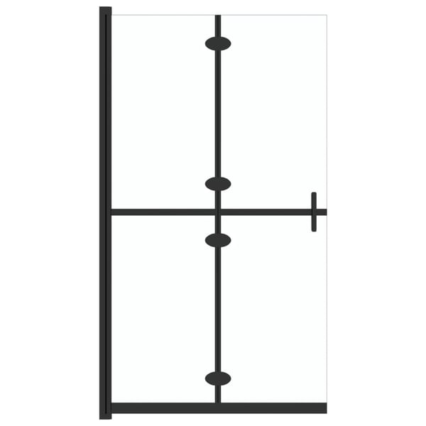 vidaXL Sammenleggbar dusjvegg med klart ESG-glass 110x190 cm