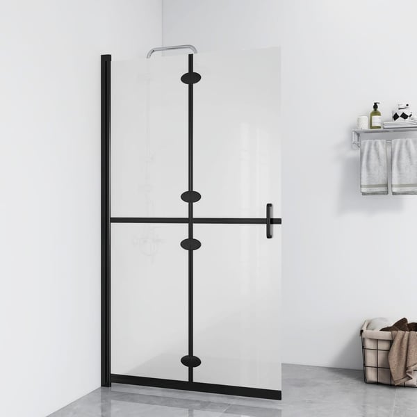 vidaXL foldbar brusevæg 80x190 cm matteret sikkerhedsglas vidaXL foldbar brusevæg 80x190 cm matteret sikkerhedsglas