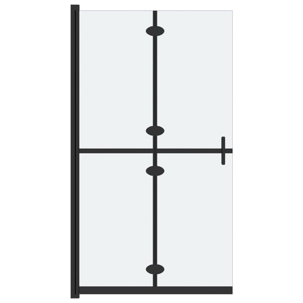 vidaXL Sammenleggbar dusjvegg med frostet ESG-glass 120x190 cm