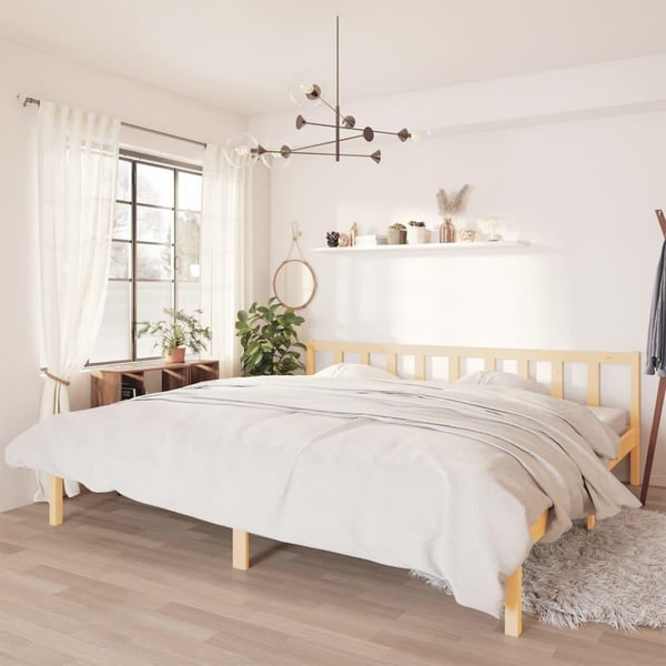 vidaXL Sengeramme heltre furu 180x200 cm Super King