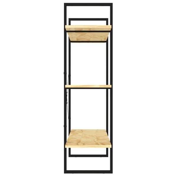 vidaXL bogreol 100x30x105 cm 3 hylder massivt fyrretræ