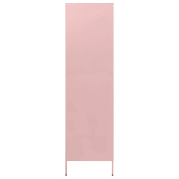 vidaXL Garderobe rosa 90x50x180 cm stål