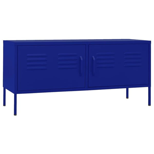 vidaXL TV-benk marineblå 105x35x50 cm stål