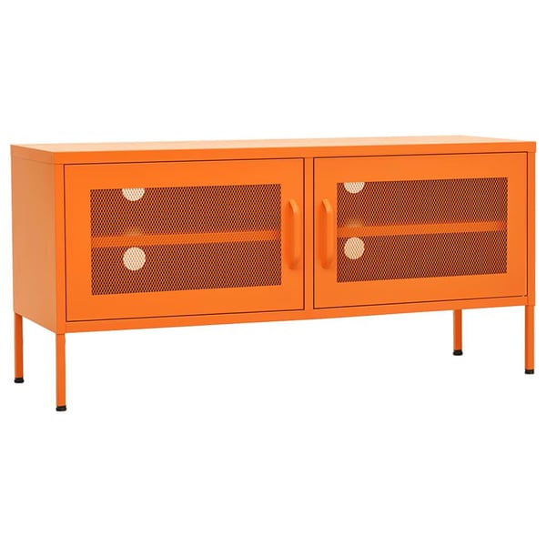 vidaXL TV-benk oransje 105x35x50 cm stål