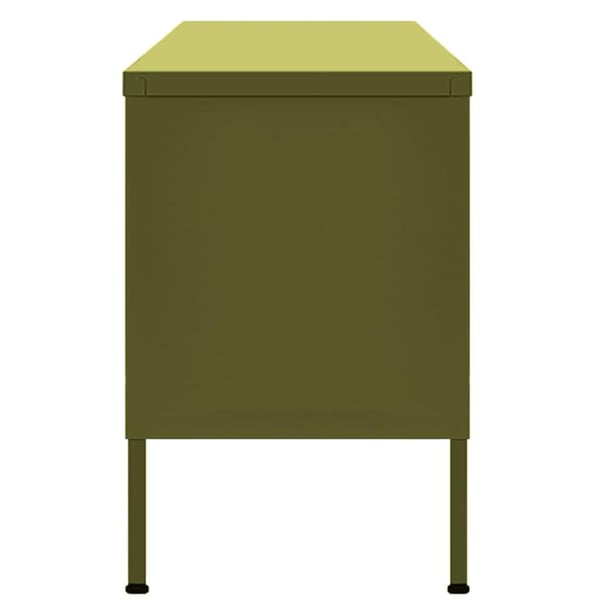 vidaXL tv-skab 105x35x50 cm stål olivengrøn