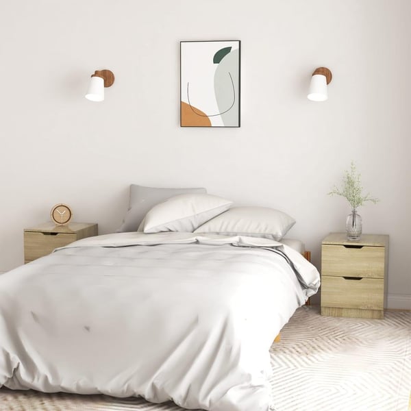 vidaXL Nattbord 2 stk sonoma eik 40x40x50 cm sponplate