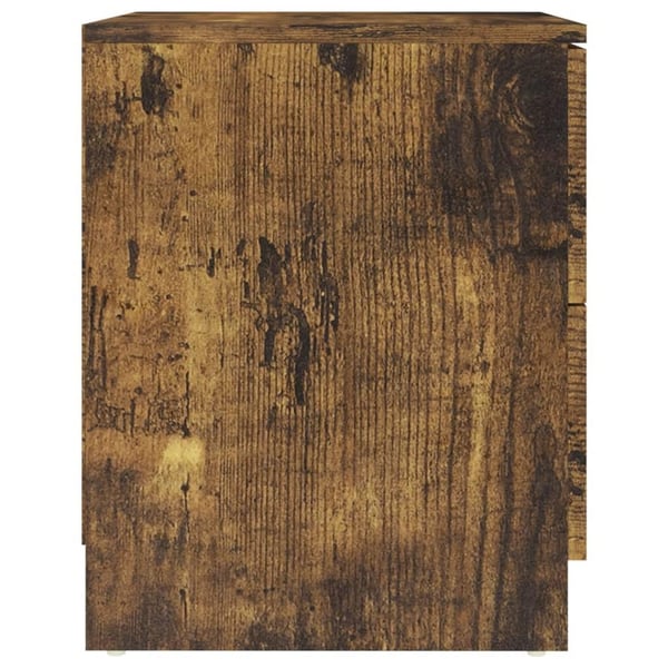 vidaXL Nattbord 2 stk røkt eik 40x40x50 cm sponplate