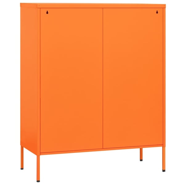 vidaXL Kommode oransje 80x35x101,5 cm stål