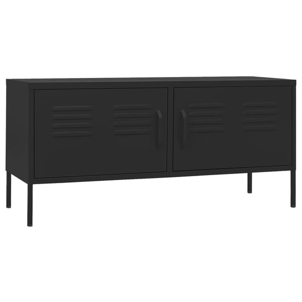 vidaXL TV-benk svart 105x35x50 cm stål