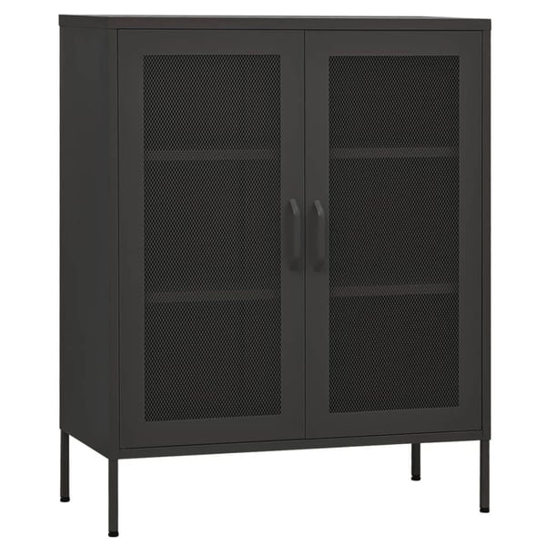 vidaXL Oppbevaringsskap antrasitt 80x35x101,5 cm stål