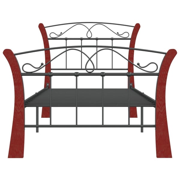 vidaXL Sengeramme svart metall 90x200 cm