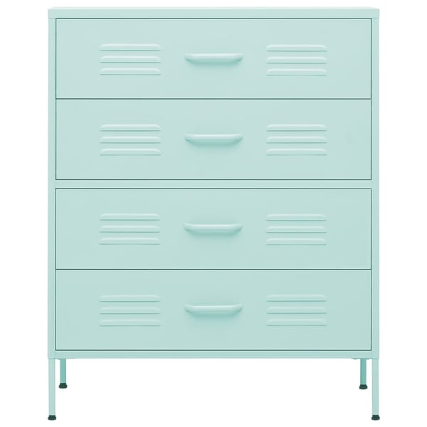 vidaXL Kommode myntegrønn 80x35x101,5 cm stål