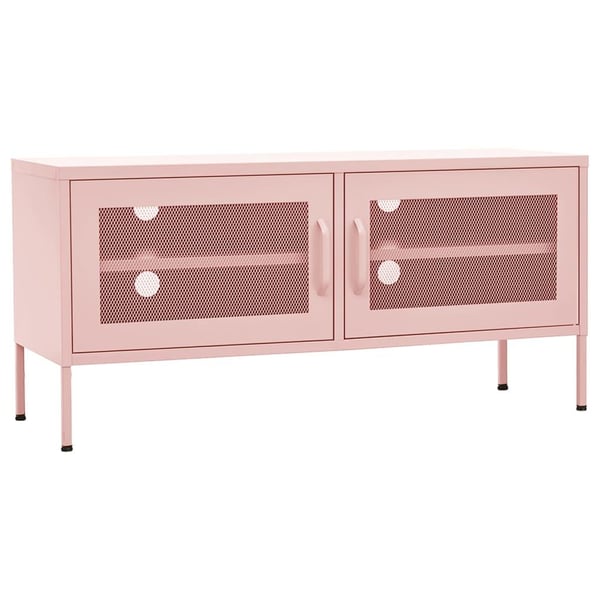 vidaXL TV-benk rosa 105x35x50 cm stål