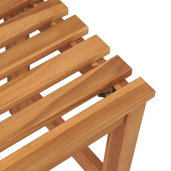 vidaXL Hagebenk 114 cm heltre teak