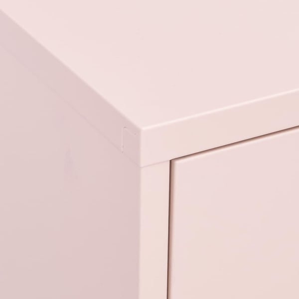 vidaXL Oppbevaringsskap rosa 80x35x101,5 cm stål