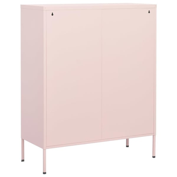 vidaXL Oppbevaringsskap rosa 80x35x101,5 cm stål