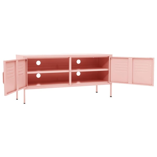 vidaXL TV-benk rosa 105x35x50 cm stål