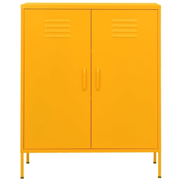 vidaXL opbevaringsskab 80x35x101,5 cm stål sennepsgul