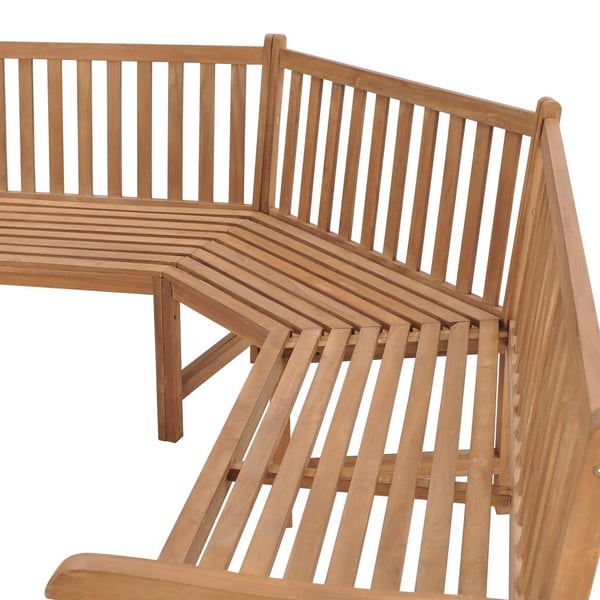 vidaXL Hjørnebenk for hage 185x185x90 cm heltre teak