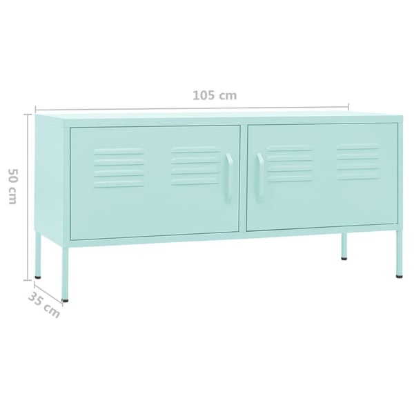 vidaXL TV-benk myntegrønn 105x35x50 cm stål
