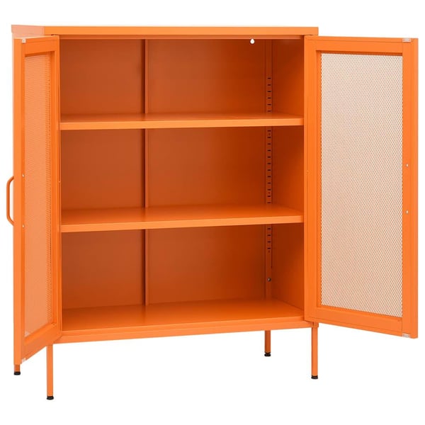 vidaXL Oppbevaringsskap oransje 80x35x101,5 cm stål