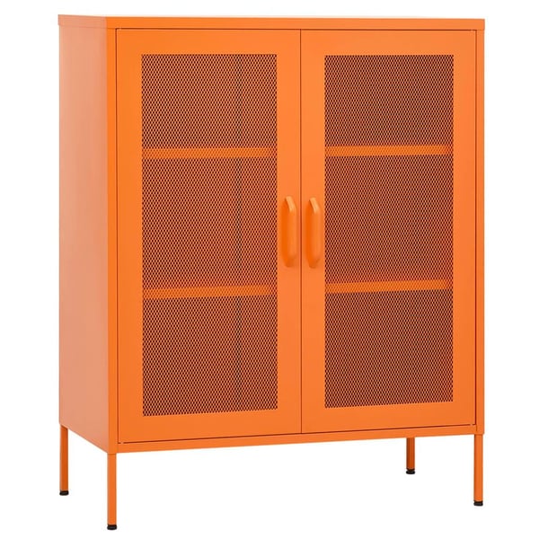 vidaXL Oppbevaringsskap oransje 80x35x101,5 cm stål