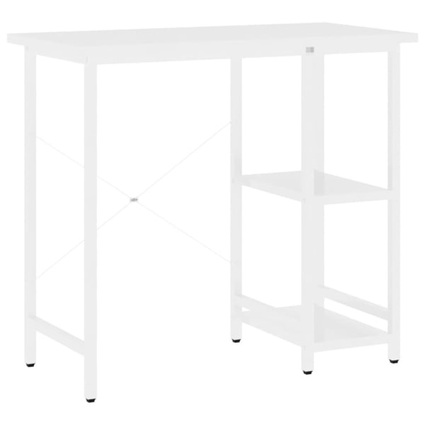vidaXL computerbord 80x40x72 cm MDF og metal hvid