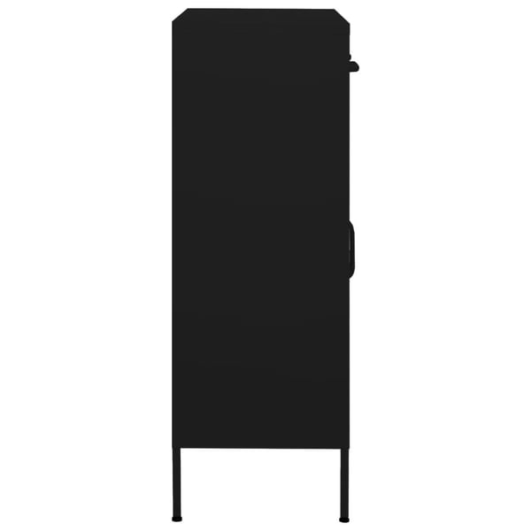 vidaXL Oppbevaringsskap svart 80x35x101,5 cm stål