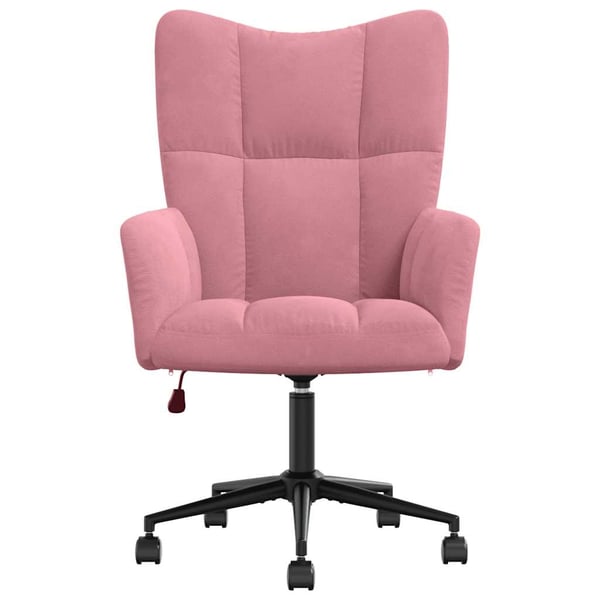 vidaXL Vilstol rosa sammet