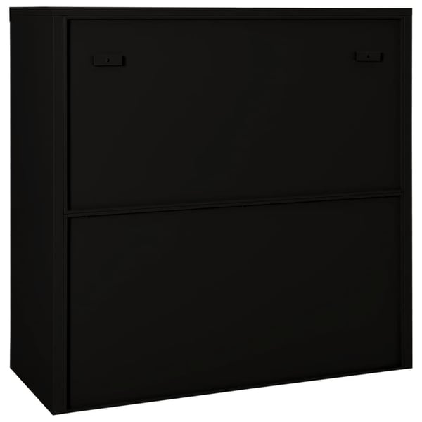 vidaXL Skap med skyvedør 90x40x90 cm stål svart