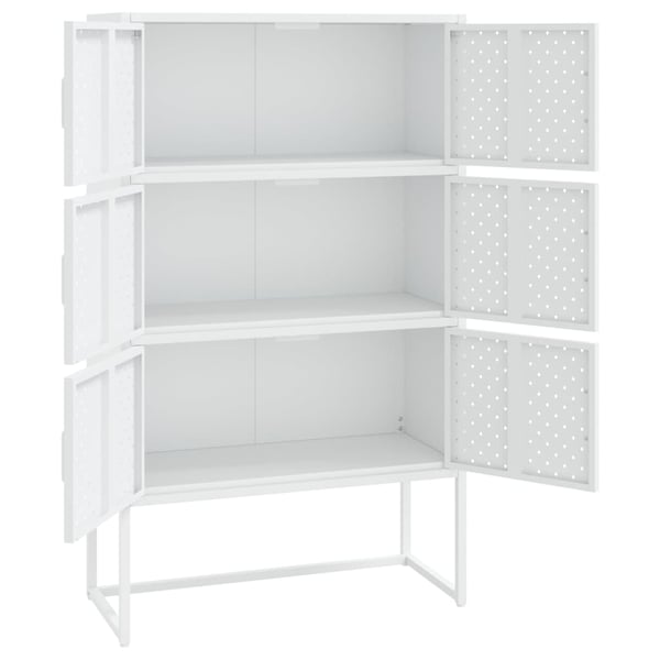 vidaXL højskab 80x35x135 cm stål hvid