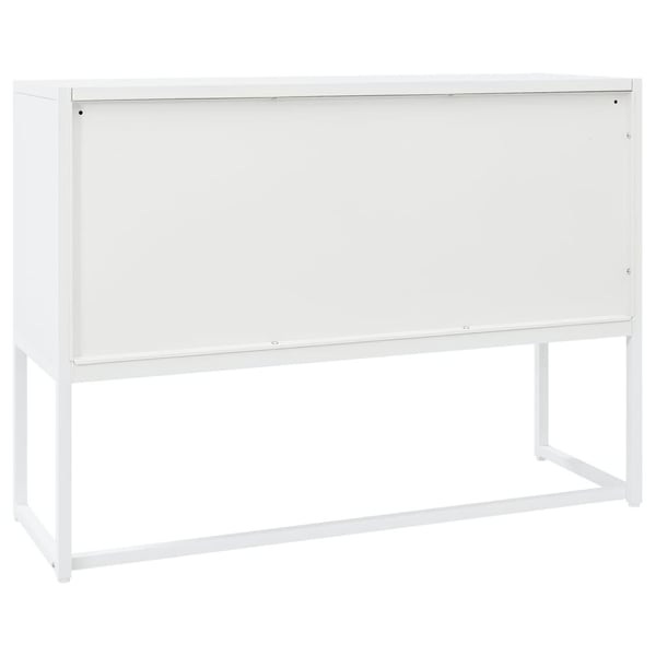 vidaXL Skjenk hvit 105x35x75 cm stål
