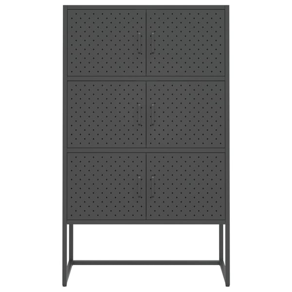 vidaXL Kaappi antrasiitti 80x35x135 cm teräs